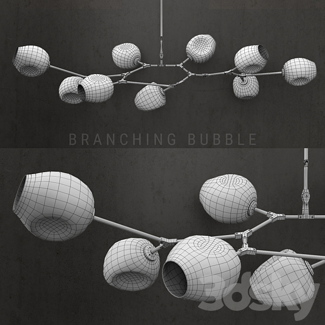 Branching bubble 9 lamps 3 3DSMax File - thumbnail 2