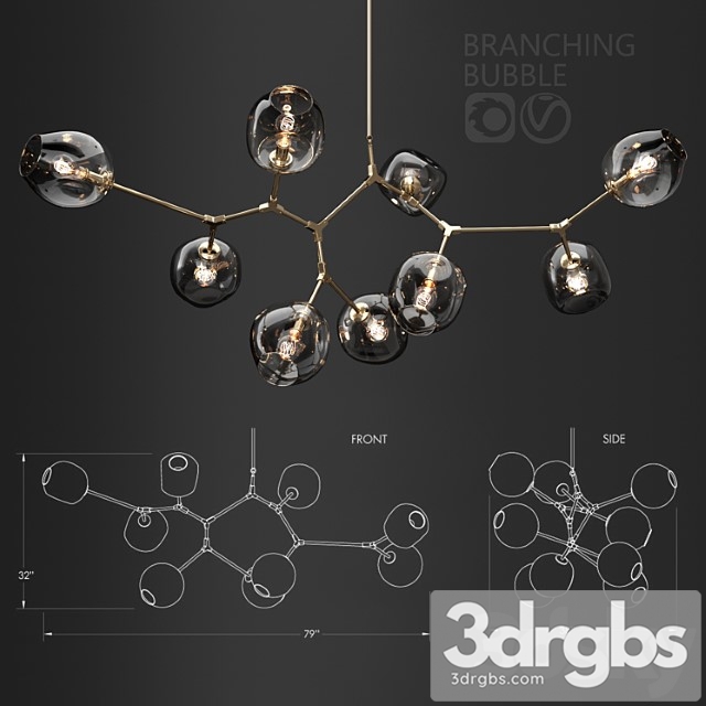 Branching Bubble 9 Lamps 8 3dsmax Download - thumbnail 1