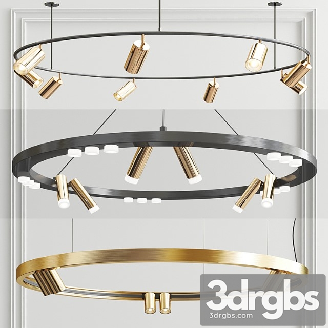 Brand odeon superloop chandelier – 3 type 3dsmax Download - thumbnail 1