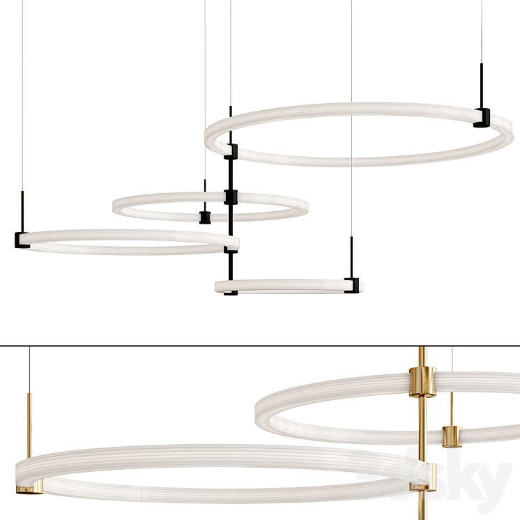 BRUNI Chandelier 3DS Max Model - thumbnail 1