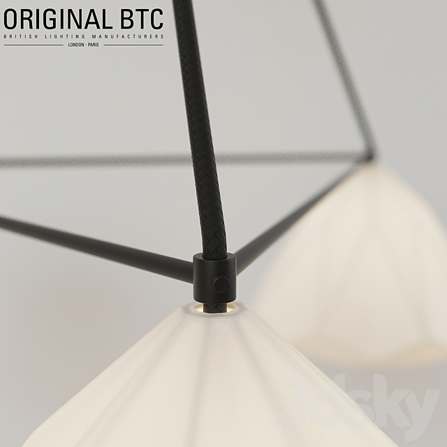 BTC Hatton 1 triangular grouping black braided cable 3DSMax File - thumbnail 2