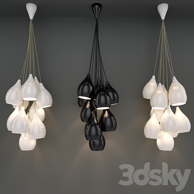 BTC Original Drop One Grouping Of Eleven Pendant Light 3DSMax File - thumbnail 2