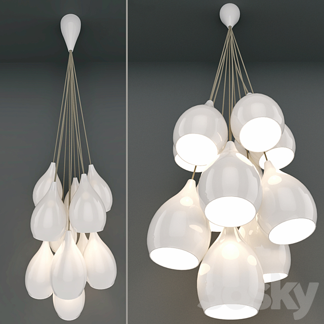 BTC Original Drop One Grouping Of Eleven Pendant Light 3DSMax File - thumbnail 3