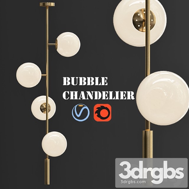 Bubble Chandelier Vertical 3dsmax Download - thumbnail 1