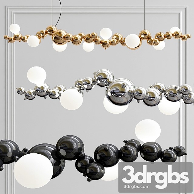 Bubbly 08-light linear pendant light - thumbnail 1