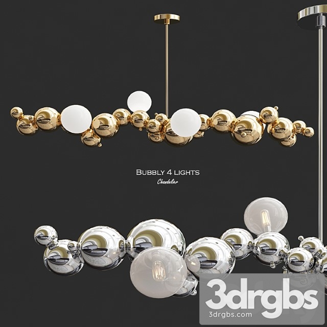 Bubbly 4 light chandelier - thumbnail 1