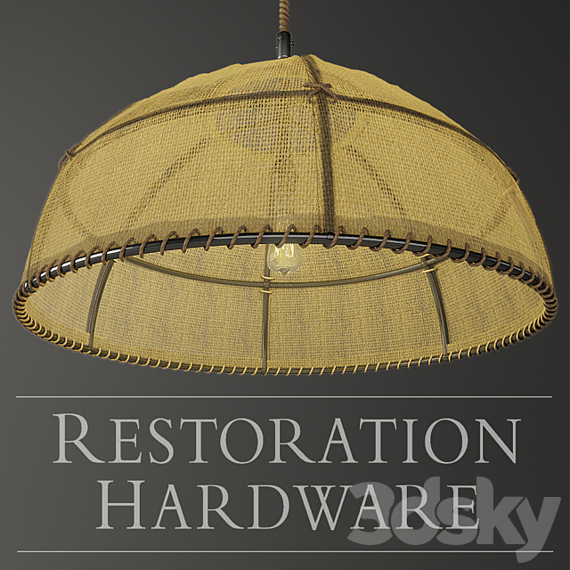 Burlap Dome Pendant 3DSMax File - thumbnail 2