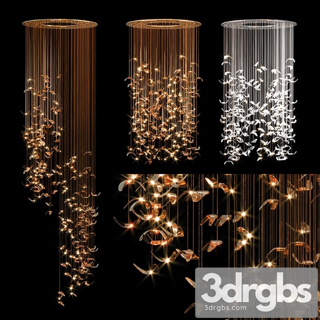 Butterfly Circular Chandelier 3dsmax Download - thumbnail 1