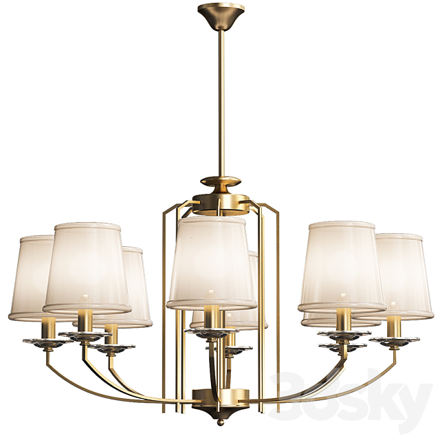 Buy Beige Chandelier 3DSMax File - thumbnail 1