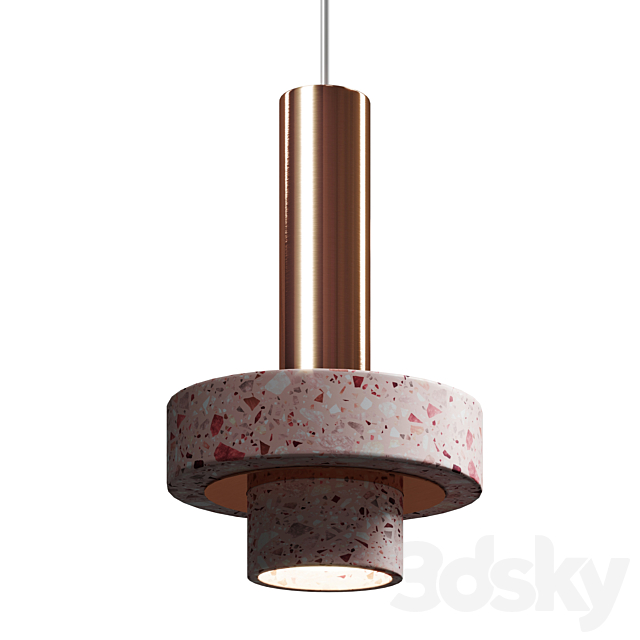 Cantera Rosa and Copper Ambra pendant Lighting 3ds Max - thumbnail 2