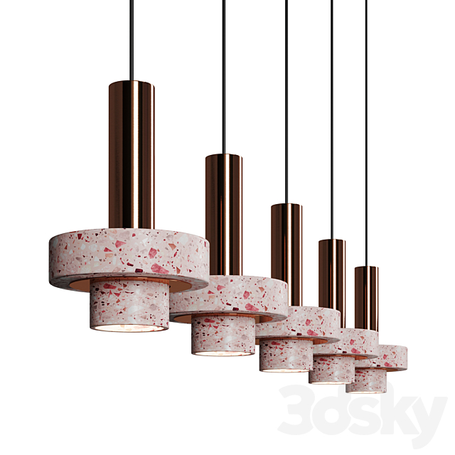 Cantera Rosa and Copper Ambra pendant Lighting 3ds Max - thumbnail 3