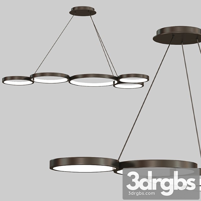 Capella led chandelier silver 3dsmax Download - thumbnail 1