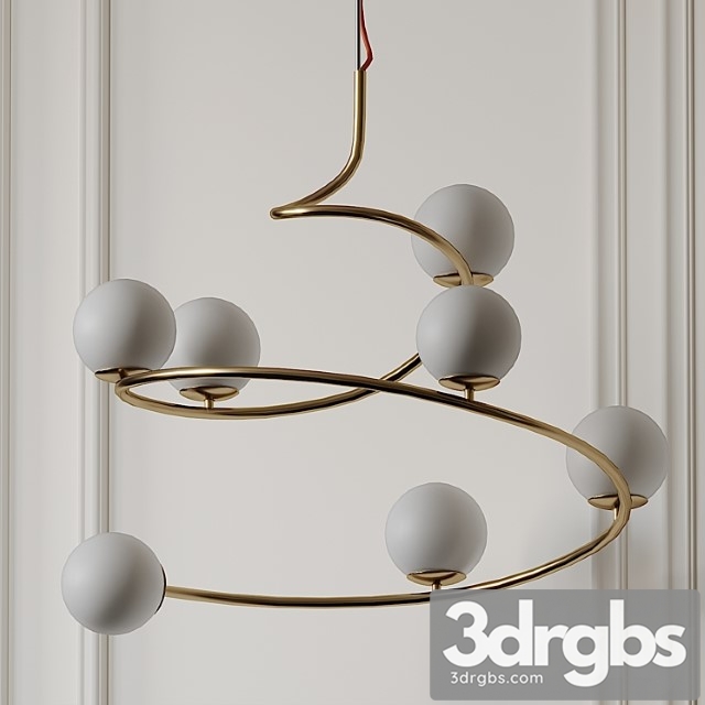 Carcase curl pendant lamp 3dsmax Download - thumbnail 1