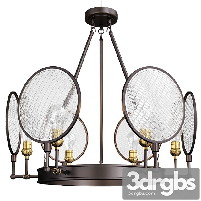 Cartweight 6 light oil rubbed bronze round chandelier - thumbnail 1