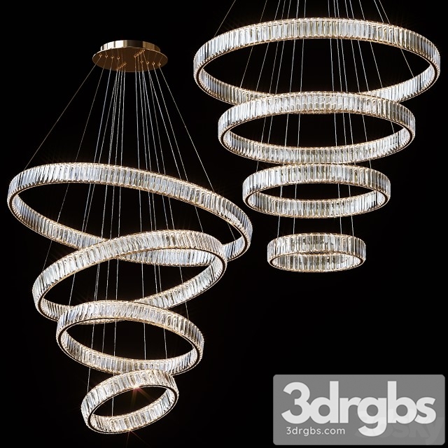 Cascading Pendant Chandeliers Bertolda Cas 3dsmax Download - thumbnail 1