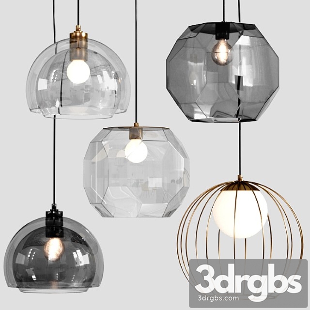 Cb2 pendant light set 3dsmax Download - thumbnail 1