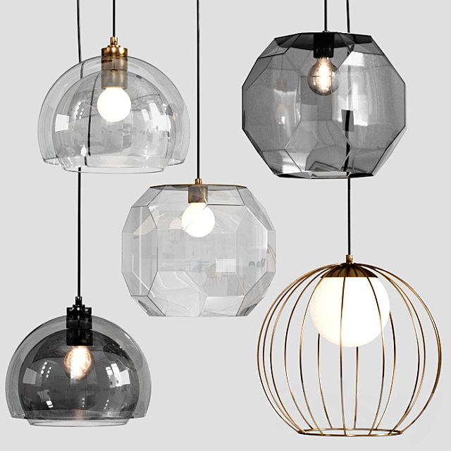 CB2 pendant light set 3DSMax File - thumbnail 1