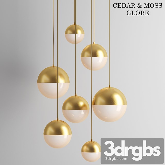 Cedar & moss globe pendant lighting 3dsmax Download - thumbnail 1