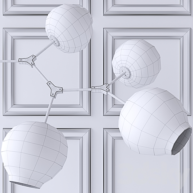 Ceiling lamp Branching Bubbles 4 lamps 3DSMax File - thumbnail 3