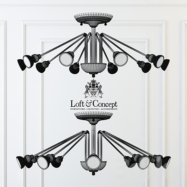 Ceiling lamp falertica top 10 3DS Max Model - thumbnail 2