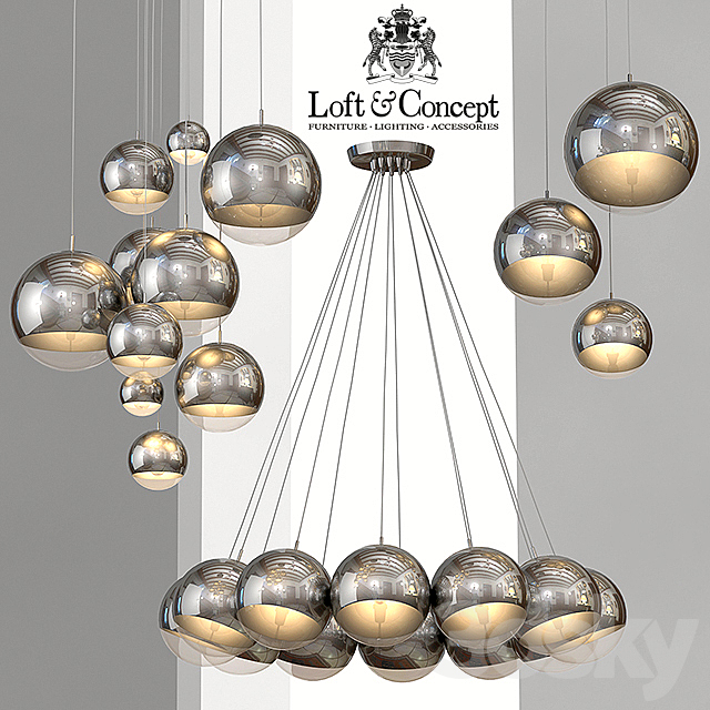 Ceiling lamp Mirror Ball 3DSMax File - thumbnail 2