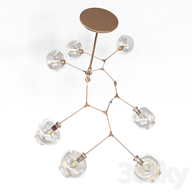 Ceiling light Branching Bubbles 7 3DS Max Model - thumbnail 2