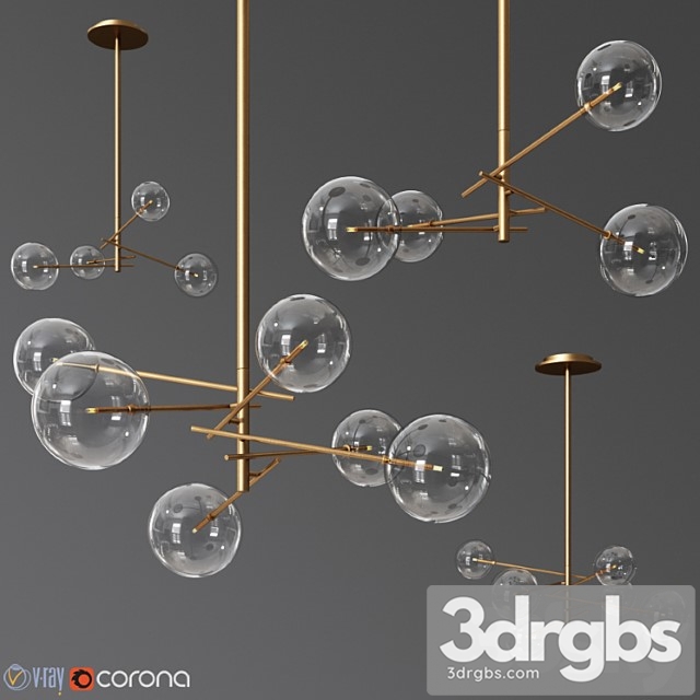 Ceiling light set 03 3dsmax Download - thumbnail 1