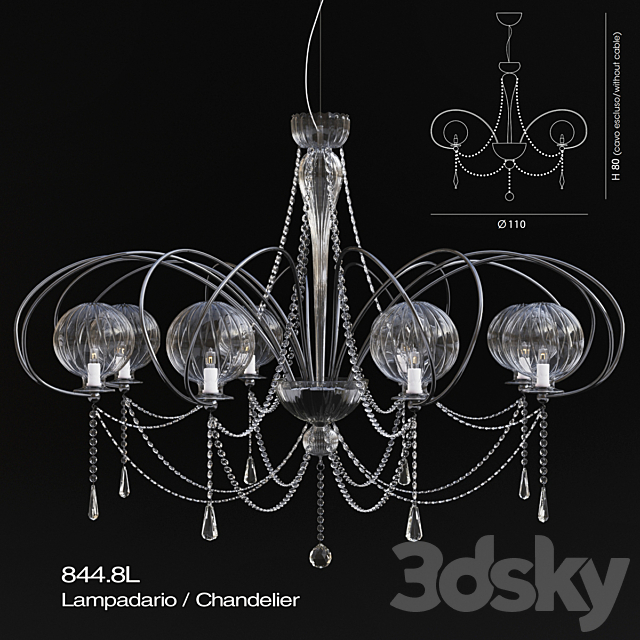 Ceiling pendant Cangini & Tucci GLOBO – 844.8L 3DSMax File - thumbnail 1