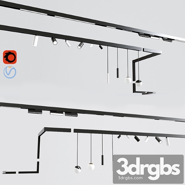 Ceiling track light project 3dsmax Download - thumbnail 1