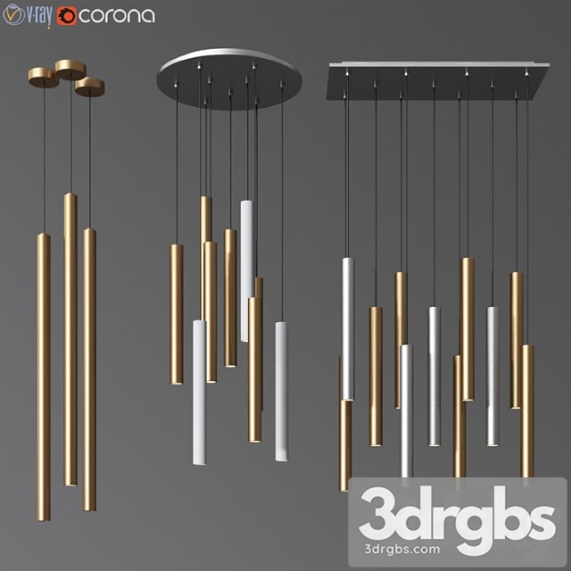 Celing Light Set 02 3dsmax Download - thumbnail 1