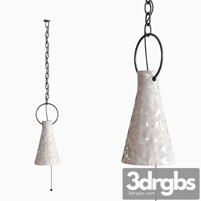 Ceramic funnel pendant light - thumbnail 1