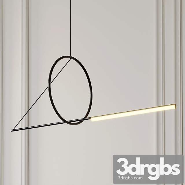 Cercle Et Trait Linear Suspension By Cvl Luminaires 3dsmax Download - thumbnail 1