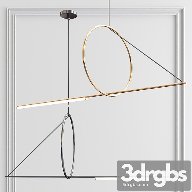 Cercle & trait pendant by cvl luminaires 1 - thumbnail 1