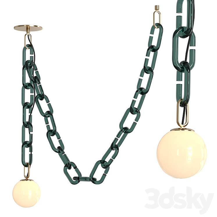 Cerine Swagged Pendant 3DS Max Model - thumbnail 2