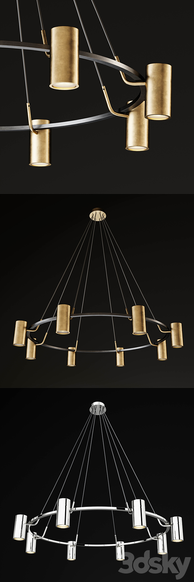 CHAMPEAUX ROUND CHANDELIER 3DSMax File - thumbnail 2