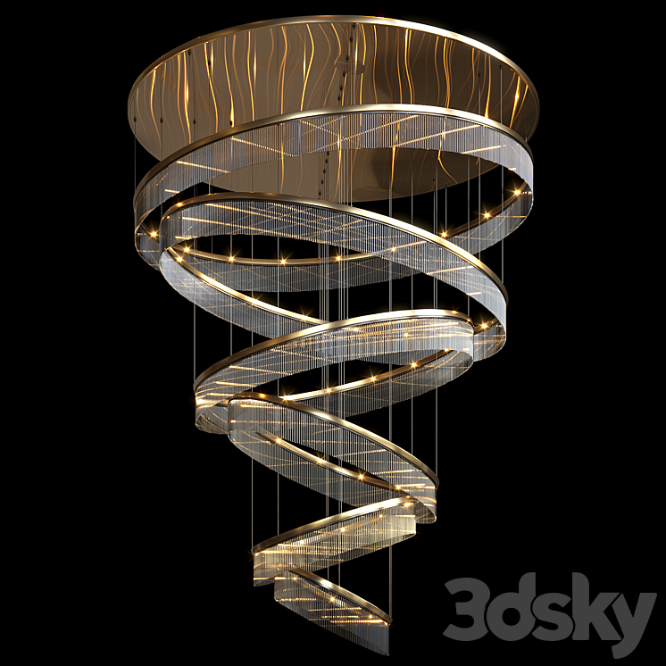 Chandelier 3DS Max Model - thumbnail 1