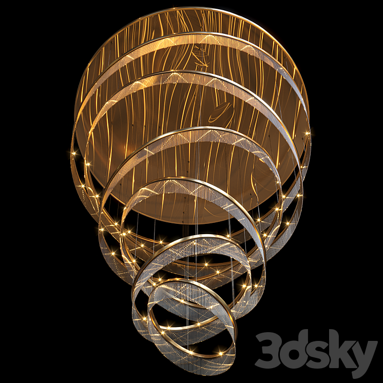 Chandelier 3DS Max Model - thumbnail 2