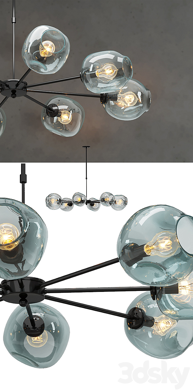 Chandelier 3DS Max Model - thumbnail 2