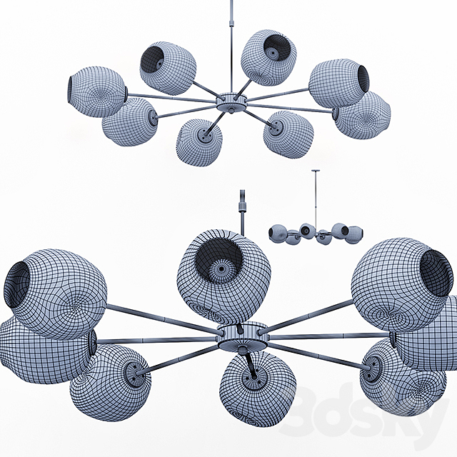 Chandelier 3DS Max Model - thumbnail 3