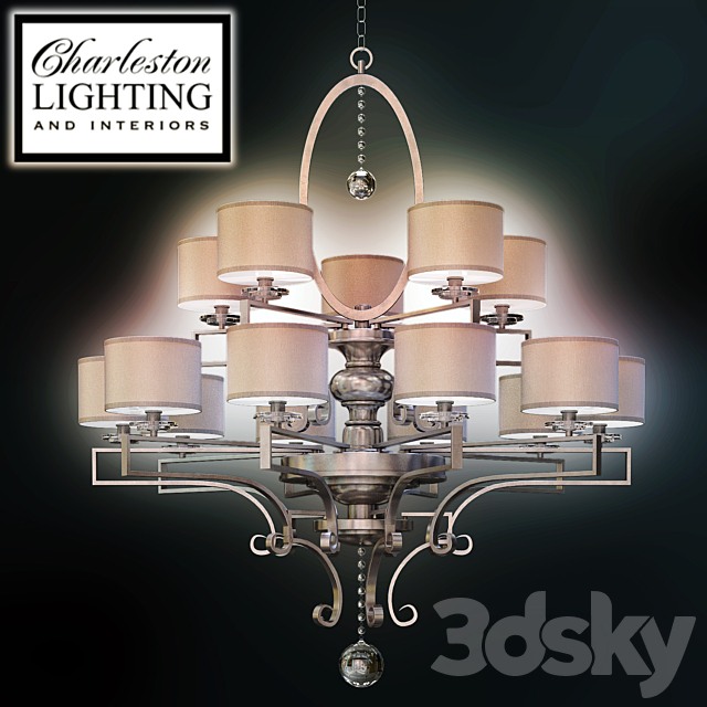 Chandelier _ Charleston lighting _ 000658 3DSMax File - thumbnail 1