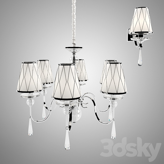 Chandelier and sconces Crystal Lux DANDY 3DSMax File - thumbnail 1