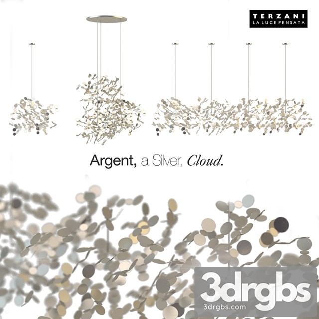 Chandelier Argent A Silver Cloud N90s N91s N92s 3dsmax Download - thumbnail 1