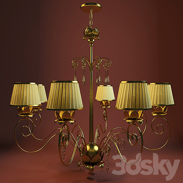 Chandelier art. 1376_6F 3ds Max - thumbnail 1