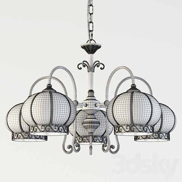 Chandelier Arte Lamp A2106LM-5WH Venice 3DSMax File - thumbnail 3