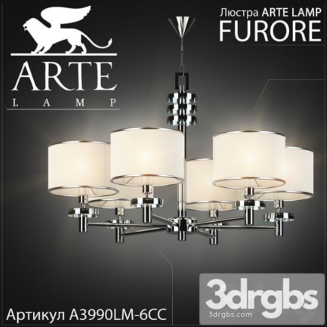 Chandelier Arte Lamp Furore A3990LM 6CC 3dsmax Download - thumbnail 1