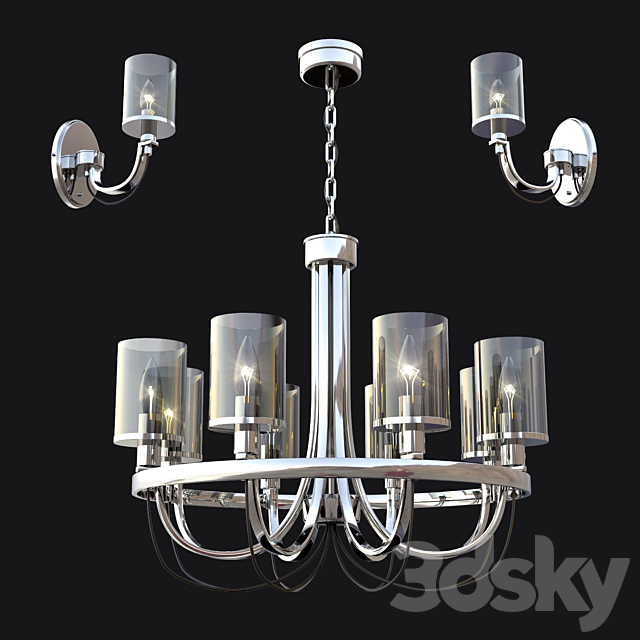 Chandelier Arte Lamp Ombra 3DSMax File - thumbnail 1