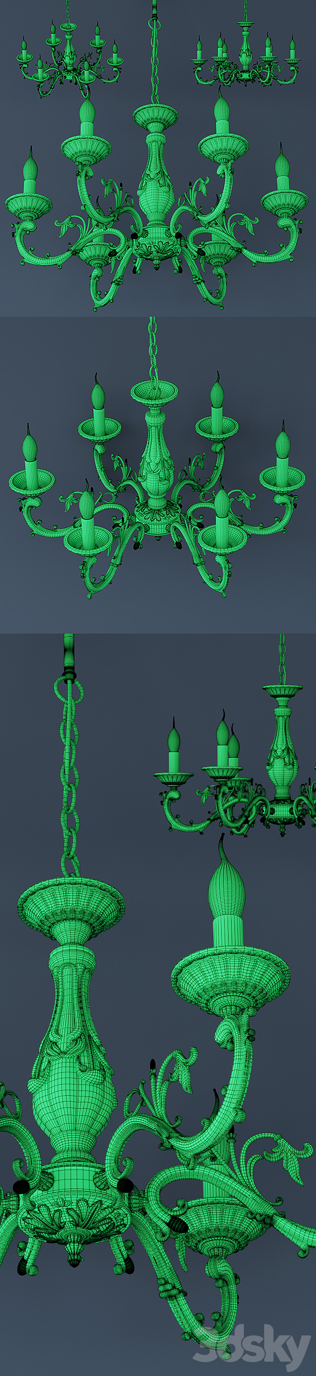 Chandelier Aurora 3DSMax File - thumbnail 3