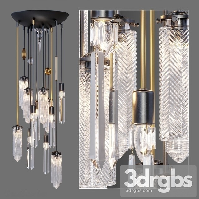 Chandelier Axis 12 Arm Fixture 3dsmax Download - thumbnail 1