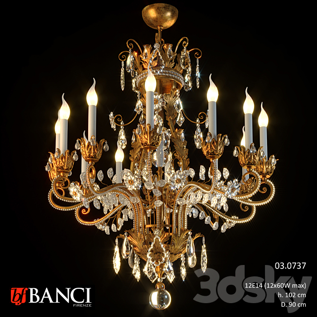 Chandelier Banci Firenze 03.0737 3DSMax File - thumbnail 1