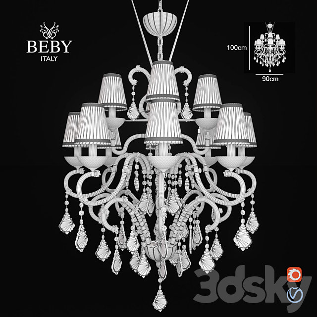 Chandelier Beby Group Il Nuovo Vintage 6104 3DSMax File - thumbnail 3